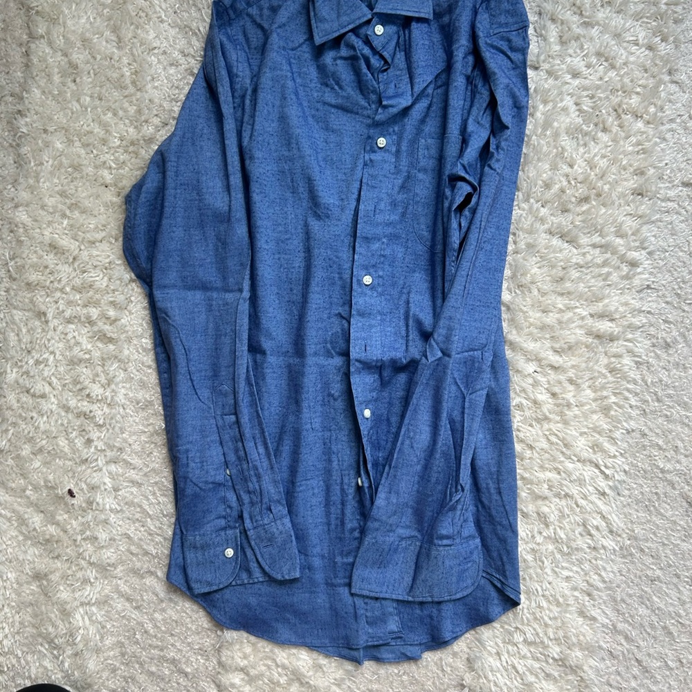Sid Mashburn Blue Casual Button Down Shirt